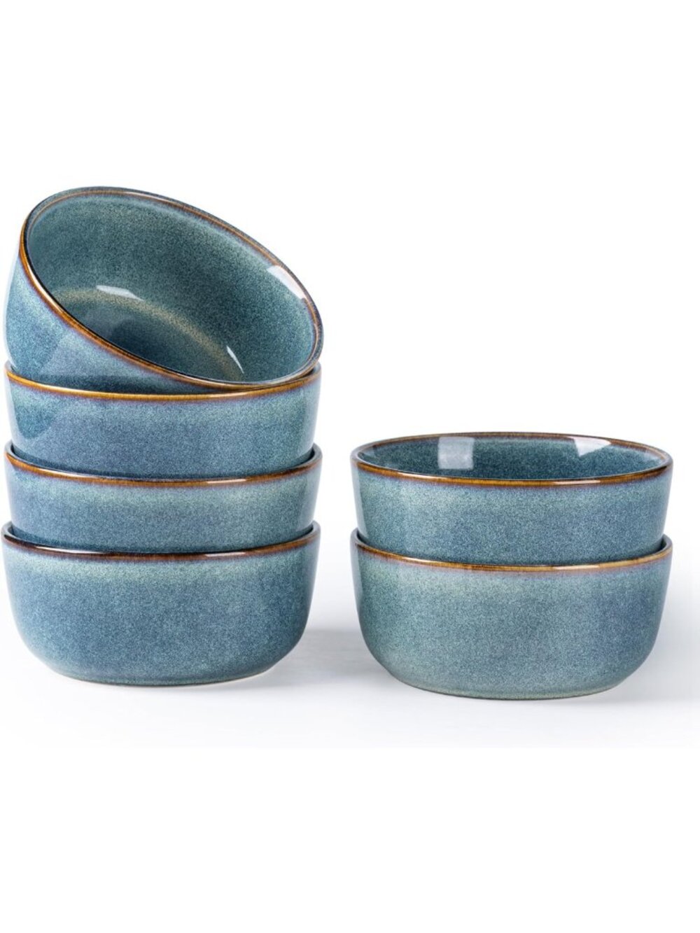Set of 6 Stoneware Cereal & Soup Bowls, 26oz, Dishwasher & Microwave Safe - Picture 1 of 7